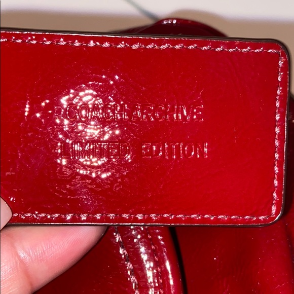 COACH Peyton Atlantic Red Patent Leather bag - Picture 3 of 5